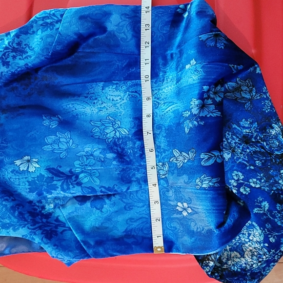 NWT  T Tahari Blue Fitted Floral Dress 2 - Picture 8 of 11